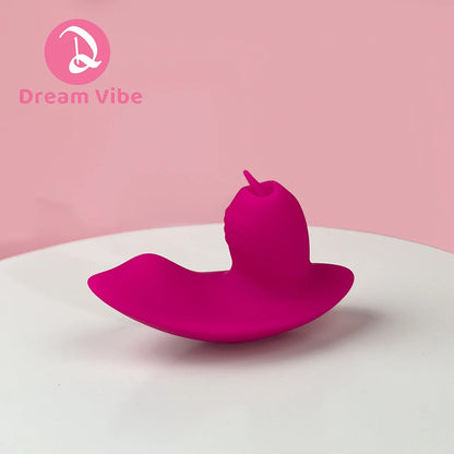 Wearable Panty Vibe Tongue Licking and Vibrating Clit Simulation Mini Vibrator Female Sex Toy Women Penetration Pleasure New Toy