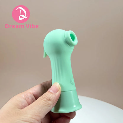 Green Bean Mini Sucker Built-in USB Rechargeable 7 Suction Modes Discreet Pleasure Sex Toy Woman Pocket Vibe Clit Nipple Toy