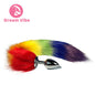 Dream Vibe BDSM Artificial Rainbow LGBTQ Tail Plug Small Size Silver Plug Adult Sex Toy Cosplay Couple Toy Butt Plug Prostate