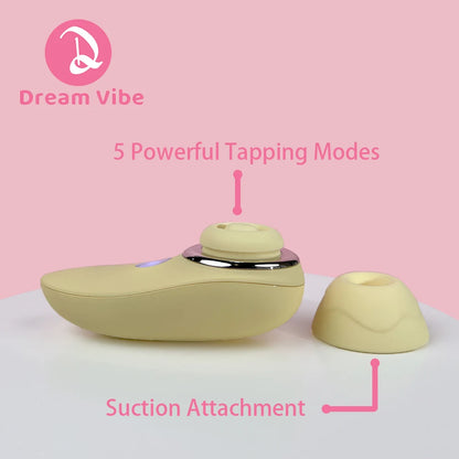 Portable 2 in 1 Suction Vibrator Yellow Power Sucker New Sex Toy Women Pleasure Clitorial Massager Nipple Stimulator Love Toy