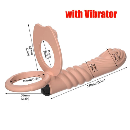 Double Penetration Anal Plug Dildo Butt Plug Vibrator For Men Strap On Penis Massage Vagina Plugs Adult Sex Toys For Couples 18+