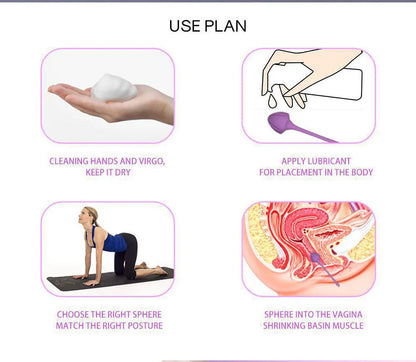 Kegel Exercise Set For Women Tightening Products Postpartum Recovery Weights Exercise Pelvic Muscle Pelvic Floor Ben Wa Ball