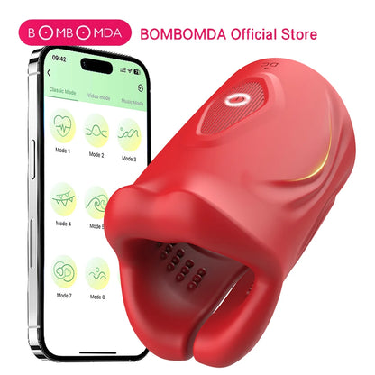 Bluetooth Penis Vibrator for Men Masturbator Sex Machine Penis Delay Trainer Cock Ring Glans Massager Male Sex Toys for Adult