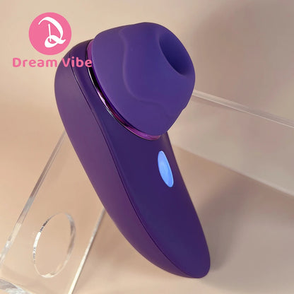 Dream Vibe Vivienne Touch Elegent Purple Tapping and Sucntion Vibrator Removable Head Sex Toy Woman Nipple Clitorial Massager