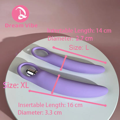 Lavender Pulse Vibrating Silicone Vaginal Dilators 10 Vibration Vaginal Muscle Stretch Regain Penetration Comfort Pleasure Woman