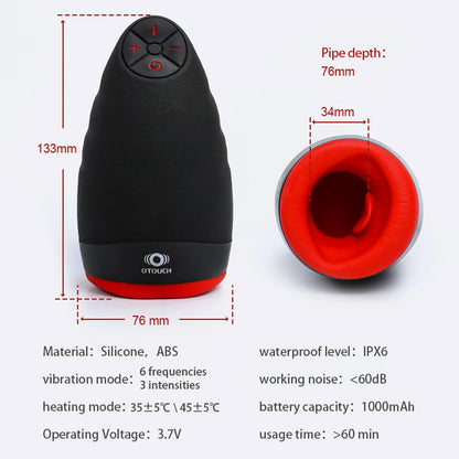 Automatic Masturbation Cup for Male, Tongue Licking, Adult Goods, Sucking Machine with Heating, Vibrator, Oral Sex Toys