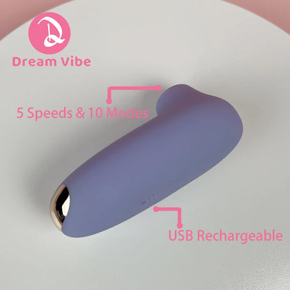 Coco Purple Suction Vibrator 5 Speeds and 10 Modes Silicone Material Female Sex Toy Gentle Love Player Erotic Massager Clit Vibe
