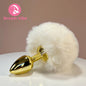 Cottontail Anal Plug by Dream Vibe White fur Bunny Tail Adult Sex Toy Metal Fur Rabbit Tail Erotic Toy Woman Men Need Cosplay
