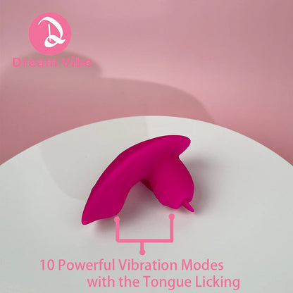 Wearable Panty Vibe Tongue Licking and Vibrating Clit Simulation Mini Vibrator Female Sex Toy Women Penetration Pleasure New Toy