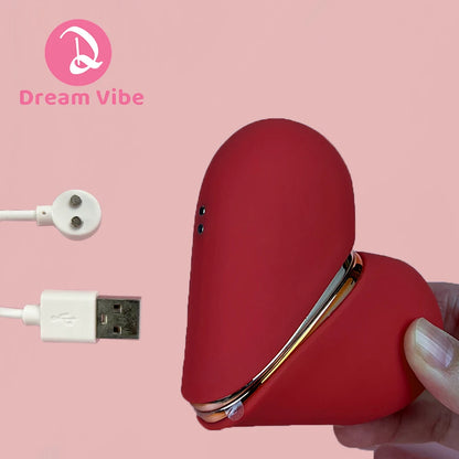 Heartbeat One Heart Two Vibrators 5 Likcing 5 Suction Modes Woman Sex Toy Romantic Love Gift Penetration Female Masturbation