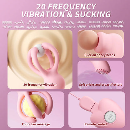 Vibrating Stimulate Breast Sucking Clitoris Stimulation Nipple Stimulator Vibrator Female Adult Sex Toys for Women Couples