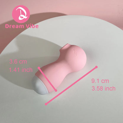 Pink Seahorse Suction Vibrator 9 Modes Discreet Pocket Vibe Women's Sex Toy Massager Clitorial Nipple Stimulation Erotic Gift
