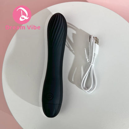 Classic Mini Wand Vibrator Black Silicone Massager 10 Powerful Vibration Sex Toy G-Spot Female Masturbation Relax Women's Toy