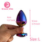Rainbow Metal Anal Plug Heart Jewelled Gem Butt Expander Training Unisex Sex Toy Prostate Massager Backdoor Exerciser Probe