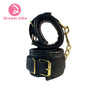 Black Cuffs Wrist Cuff Ankle Cuff Hand Cuff Golden Metal Chain for Night Bind Fun Restraint BDSM Fetish Play Sexy Cuffs Bondage