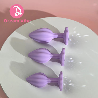 Quincunx Purple Silicone Anal Plug Shiny Gem New Sex Toy for Men Women Pleasure Butt Penetration Prostate Massager 18+ Adult