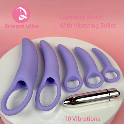 Lavender Bliss 5-Piece Dilator Kit by Dream Vibe Vaginal Muscle Training Strengthen Rejuvenate Anal Plugs Sex Health Toy Pleasur