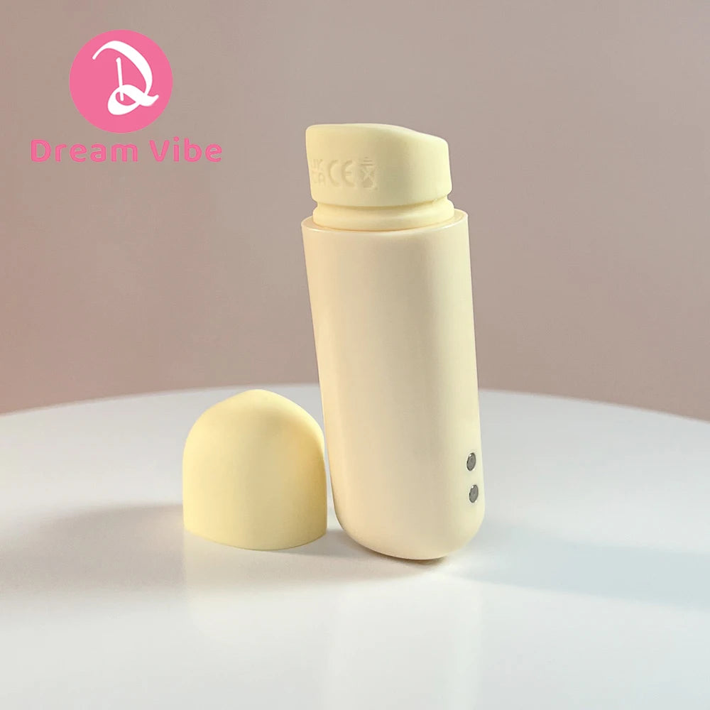Dream Vibe Lola Lemon 3-1 Mini Sucker 5 Functions of Tapping Suction Vibrating Sex Toy for Woman Clitorial Nipple Stimulation