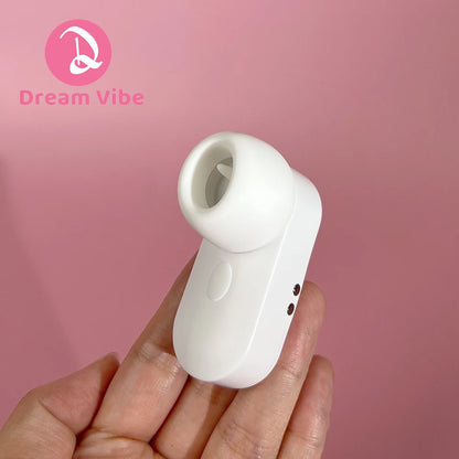 Bella 2 in 1 Tiny Sucker White Licking and Sucking Mini Vibrator Earphone Shape Sex Her Toy Pleasure Woman Nipple Clitorial 18+