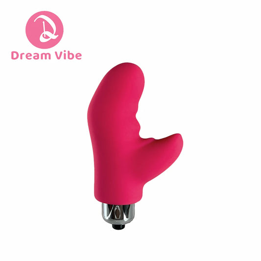 Bullet Finger Vibrator Pink by Dream Vibe 10 Vibrations Button Batteries Operated Prostate Massager Sex Toy for Woman Men