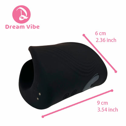 Silicone Vibrating Stroker Male Masturbation Open-ended Dual Motors 5 Tapping 5 Vibration Modes Blow Job Sleeve Penis Massager