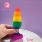 Silicone Anal Plug Trainer Butt Plug Rainbow  S M L Backdoor Prostate Massager Dildo Expander Sex Toy Woman Men Penetration