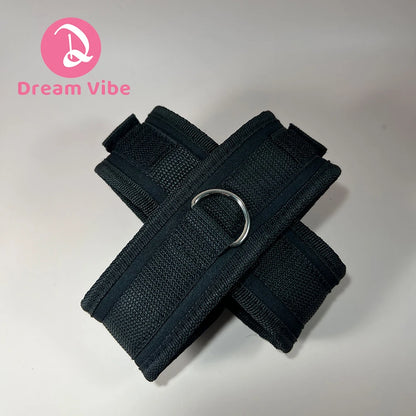 Play Nice Cross Handcuffs Hand Bind Compatiable with Collar Unisex Bondage Sex Toy Sexy Intimate Pleasure Gadget