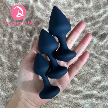3pcs Silicone Anal Plug Set S M L Anal Training Kit Penetration P Spot Stimulation Prostate Massager Male Female Sex Toy Adult
