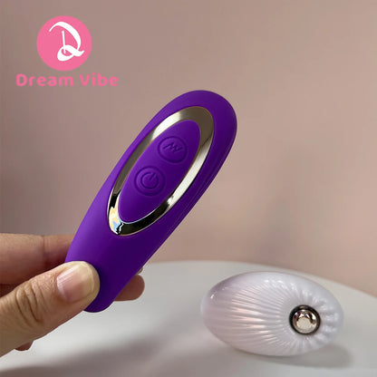 Intimate U-Shaped Vibrator with Remote Control Couple Sex Toy Flexiable Neck Dual-end Stimulation Hands Free Pleasure Foreplay