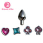 Small Size Metal Silver Anal Plug 4 Poker Shape Bases to Change Butt Trainer By Dream Vibe Men Woman Prostate Sex Toy Massager