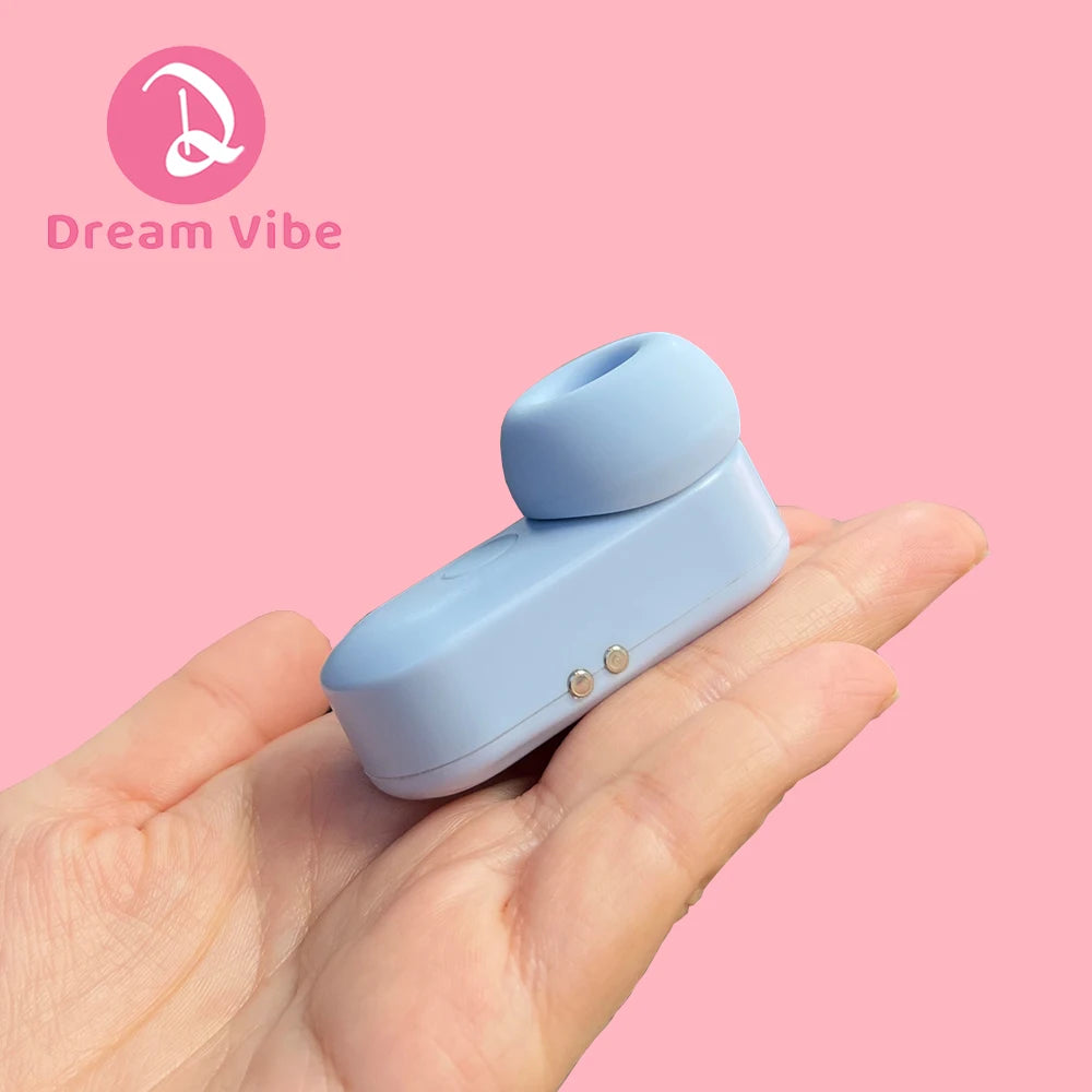 Mini Earphone Tapping Vibrator with Suction Head 5 Modes Clit and Nipple Stimulation Women's Sex Toy Girl Pleasure Romantic Gift
