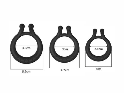 3 Pcs Silicone Cock Ring Set Pennis Ring Soft and Stretchy Sex Toy for Men Enhancer Erection Aid Stay Longer Couple Pleasure