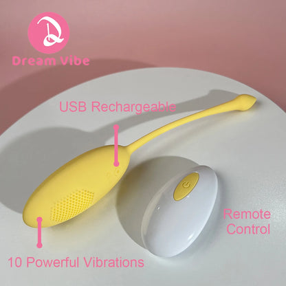 Tadpole Bullet Egg Vibrator Remote Control 10 Powerful Vibrations G Spot Penetration Sex Toy Female Masturbation Adult Pleasure