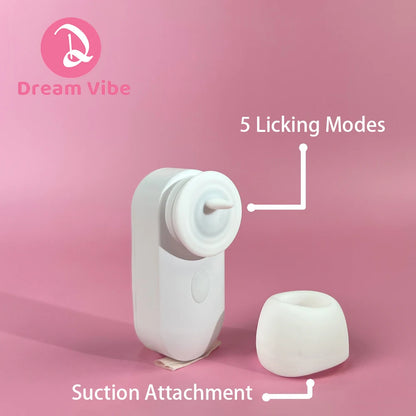 Bella 2 in 1 Tiny Sucker White Licking and Sucking Mini Vibrator Earphone Shape Sex Her Toy Pleasure Woman Nipple Clitorial 18+