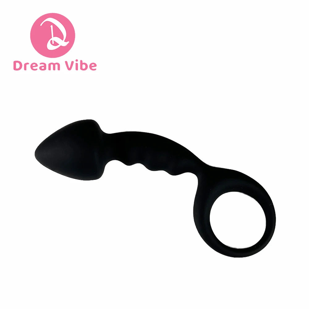 Fishbone Anal Beads Silicone Curve Anal Plug Back Butt Plug Prostate Massager for Men Women Pleasure Penetration Dildo Sex Toy