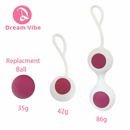 Silicone Kegal Balls White and Pink Extra Weight Ball Vagina Tighten Trainer Pelvic Floor Muscles Strengthen Woman Wellness