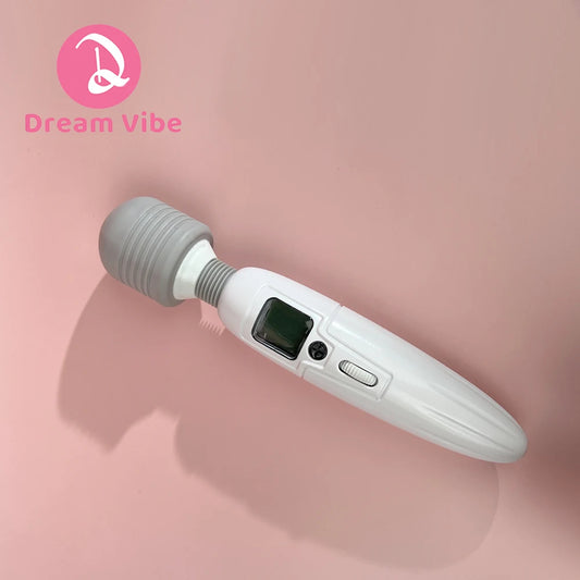 LED Screen Classic Wand Vibrator Super Powerful Massager Sex Toy Woman Men Pleasure Deep Penetration Musle Relax Toy Adult 18