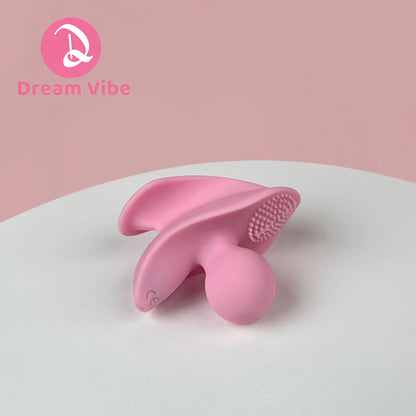 Magic Bean Finger Vibrator Pink Brush Stimulation Mini Vibe Clit Nipple Intimate Play Couple Discreet New Sex Toy Girl Women