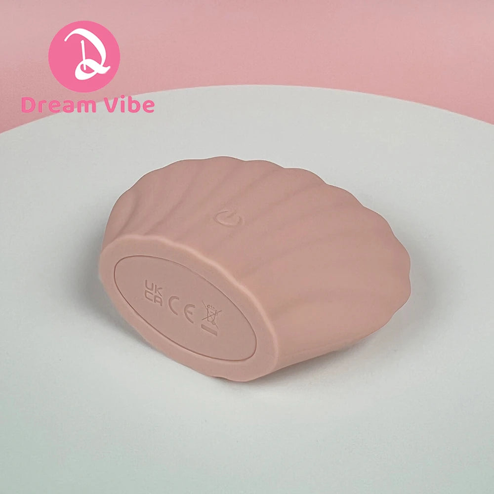 Venus Shell Vibrator by Dream Vibe - Peach Love Pleasure 10 Powerful Vibration Sex Toy for Woman Silicone Clit Stimulator Adult