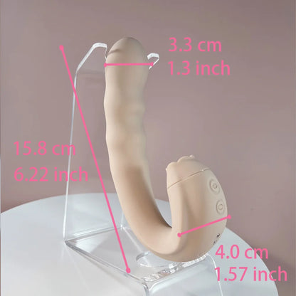 Aira 3-in-1 Vibrator Rotation Licking Vibrating  Deep Penetration G Spot Clit Double End Orgasm Dildo Sex Toy Woman  Pleasure