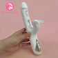 White Dargon 3 in 1 Rabbit Vibrator Heating Dual Flapping Suction Vibration Pleasur Intimate Sex Toy Women Penetration Deep Love