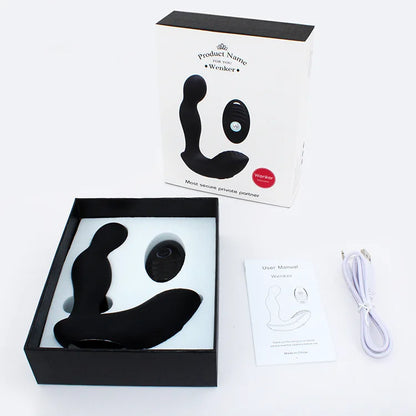 Yan Love Hot 10-Frequency Wireless Remote Control Prostate Massager Anal Plug Silicone ABS PlasticMaterial Black Male