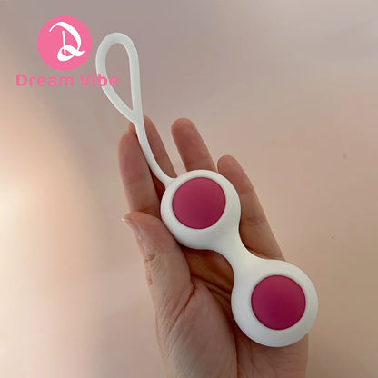 Silicone Kegal Balls White and Pink Extra Weight Ball Vagina Tighten Trainer Pelvic Floor Muscles Strengthen Woman Wellness