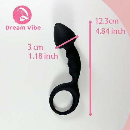 Fishbone Anal Beads Silicone Curve Anal Plug Back Butt Plug Prostate Massager for Men Women Pleasure Penetration Dildo Sex Toy