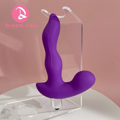 Prostate Massager Black Bullet Vibrator Finger Shape Tip 10 Strong Vibration Women Men Sex Toy LR44 Button Battery Power Pleasur