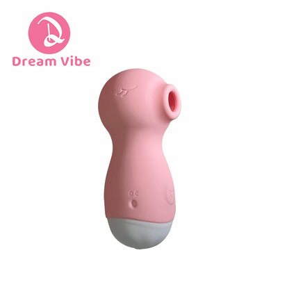 Pink Seahorse Suction Vibrator 9 Modes Discreet Pocket Vibe Women's Sex Toy Massager Clitorial Nipple Stimulation Erotic Gift