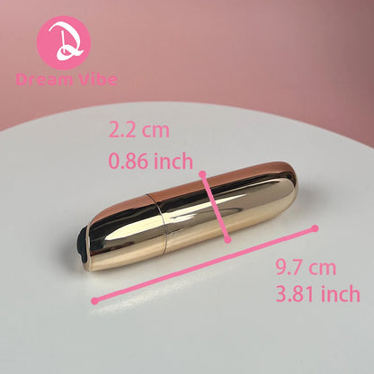 Rose Golden Powerful Bullet Vibrator Mini Sex Toy Female 19 Vibrations Penetration Stimulation Discreet Clit Spot Vibe Love Egg