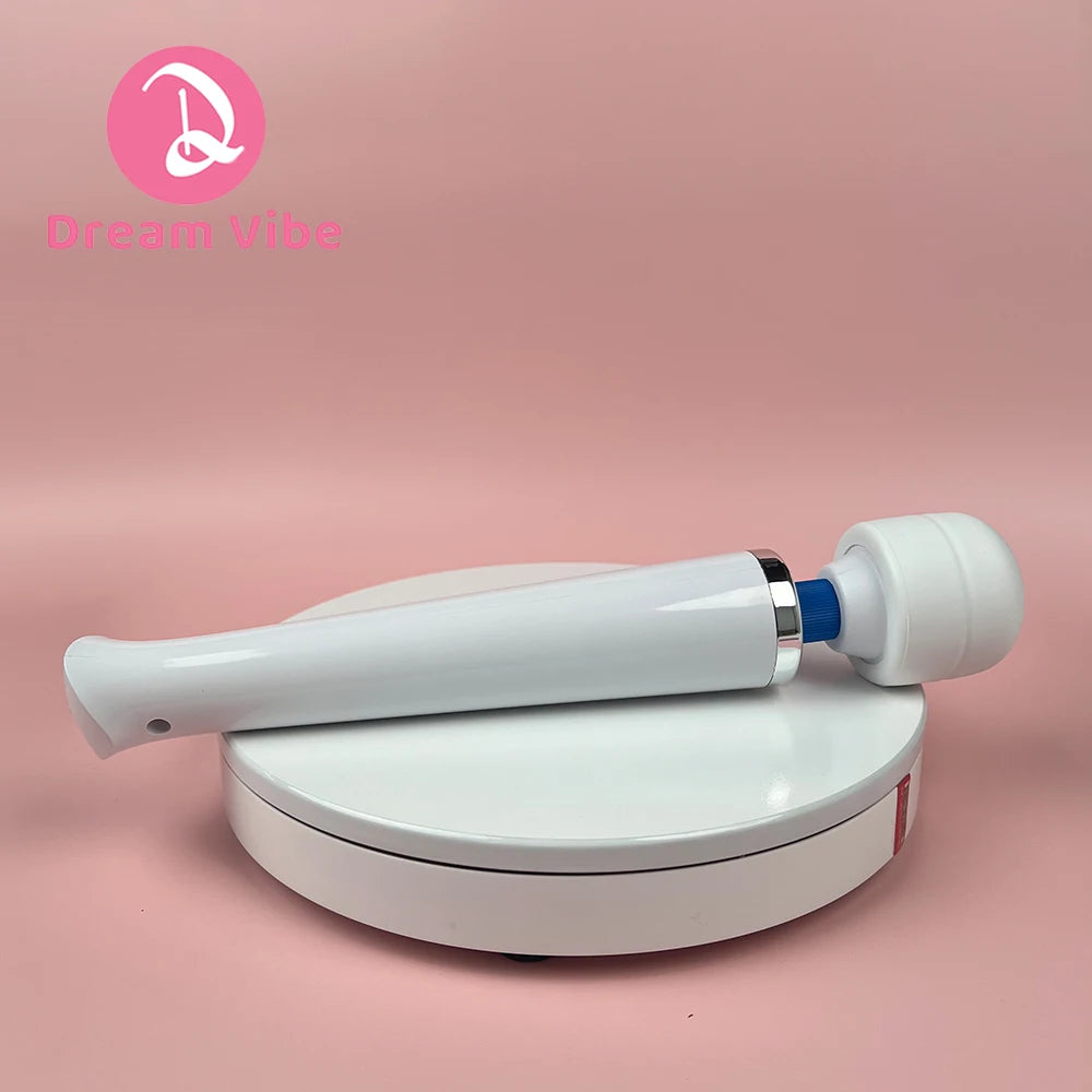 Rechargeable Mega Wand Classical Intimate Vibrator 10 Modes White Sex Toy Woman Flexible Body Massager Penetration Sex Gift