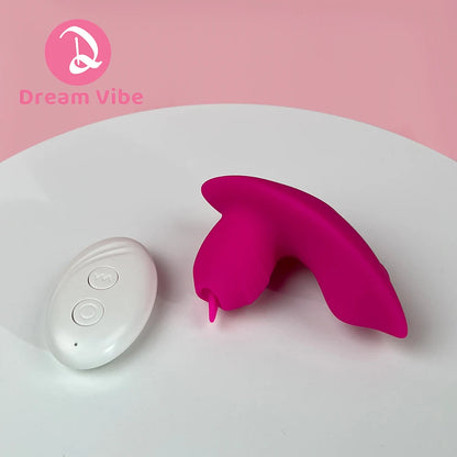 Wearable Panty Vibe Tongue Licking and Vibrating Clit Simulation Mini Vibrator Female Sex Toy Women Penetration Pleasure New Toy