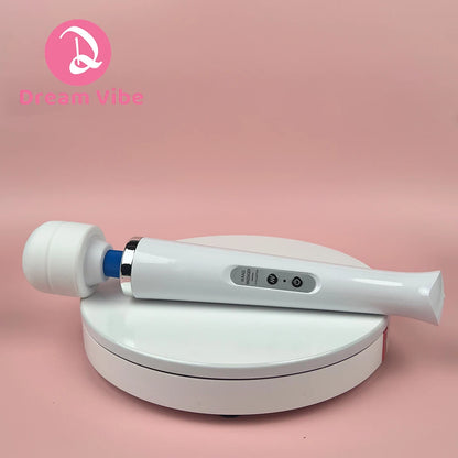 Rechargeable Mega Wand Classical Intimate Vibrator 10 Modes White Sex Toy Woman Flexible Body Massager Penetration Sex Gift